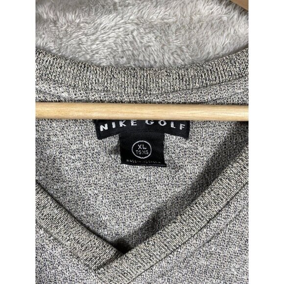 Vintage Y2K, Golf Sweater, Vest, Nike Gray Knit Pull Over From The 90S 2000 XL - Picture 3 of 13